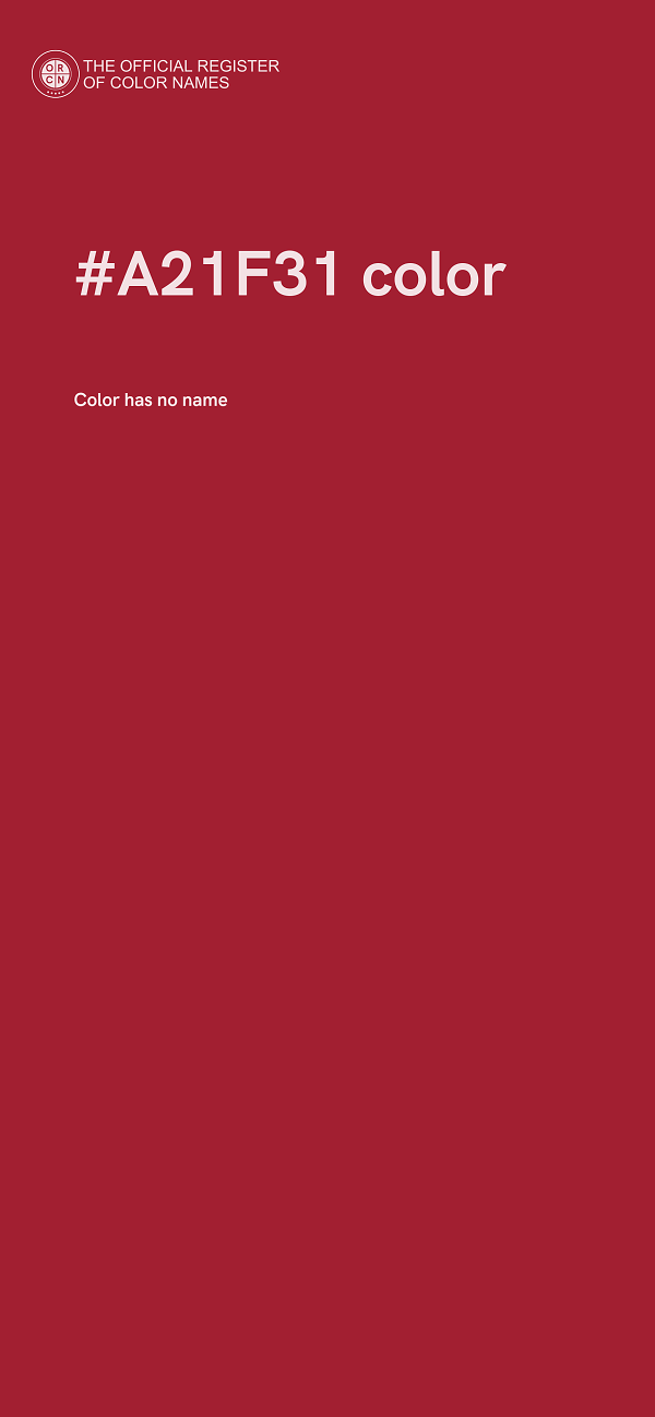 #A21F31 color image