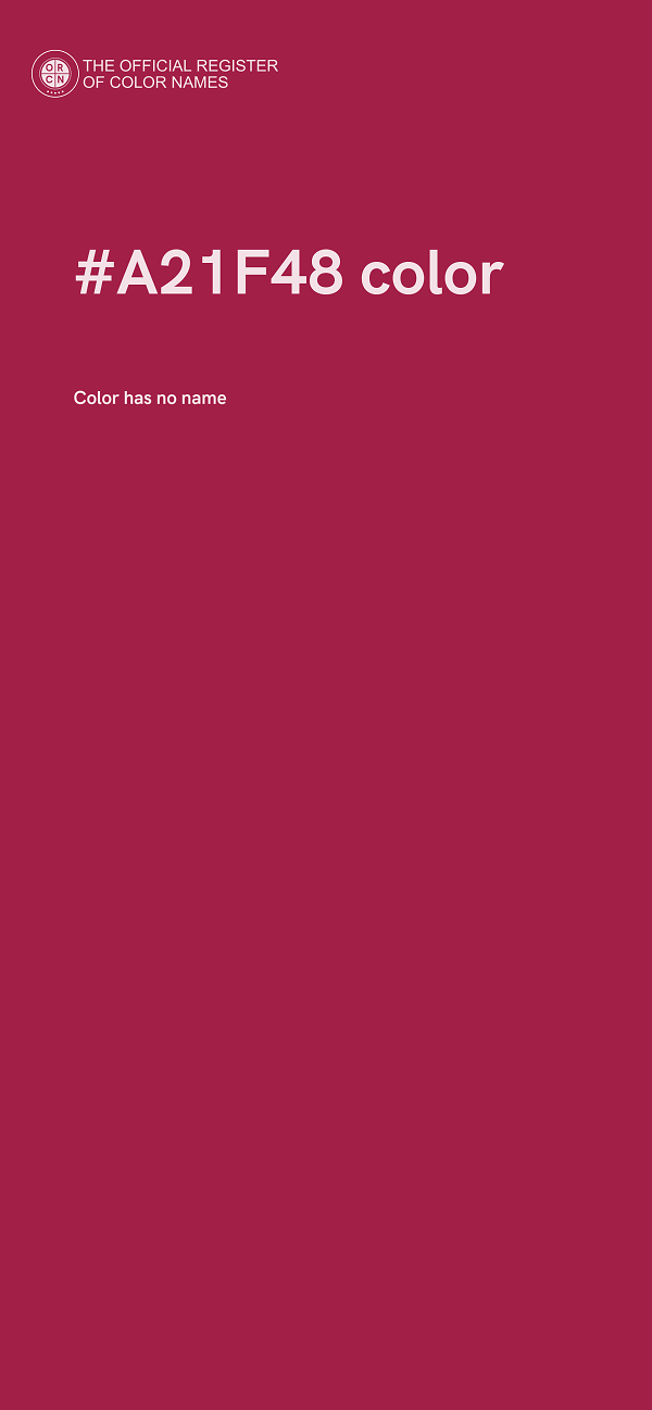 #A21F48 color image