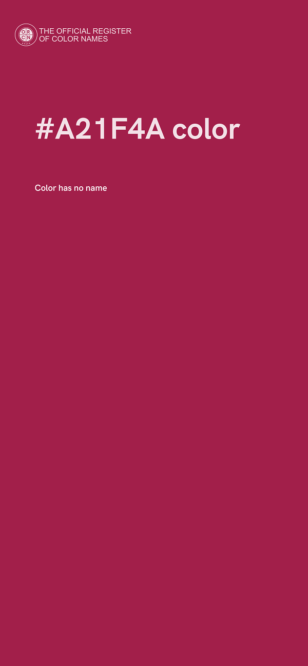 #A21F4A color image