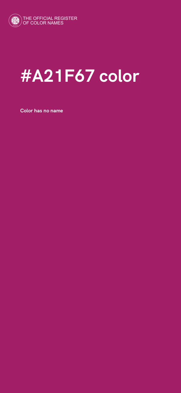 #A21F67 color image