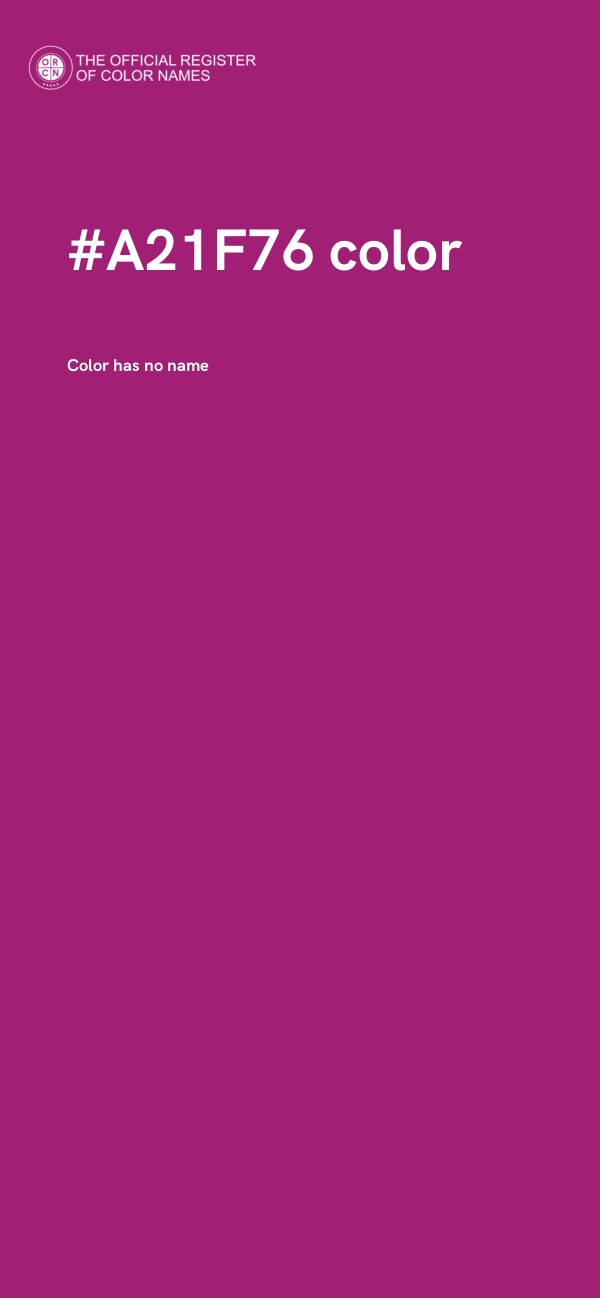 #A21F76 color image