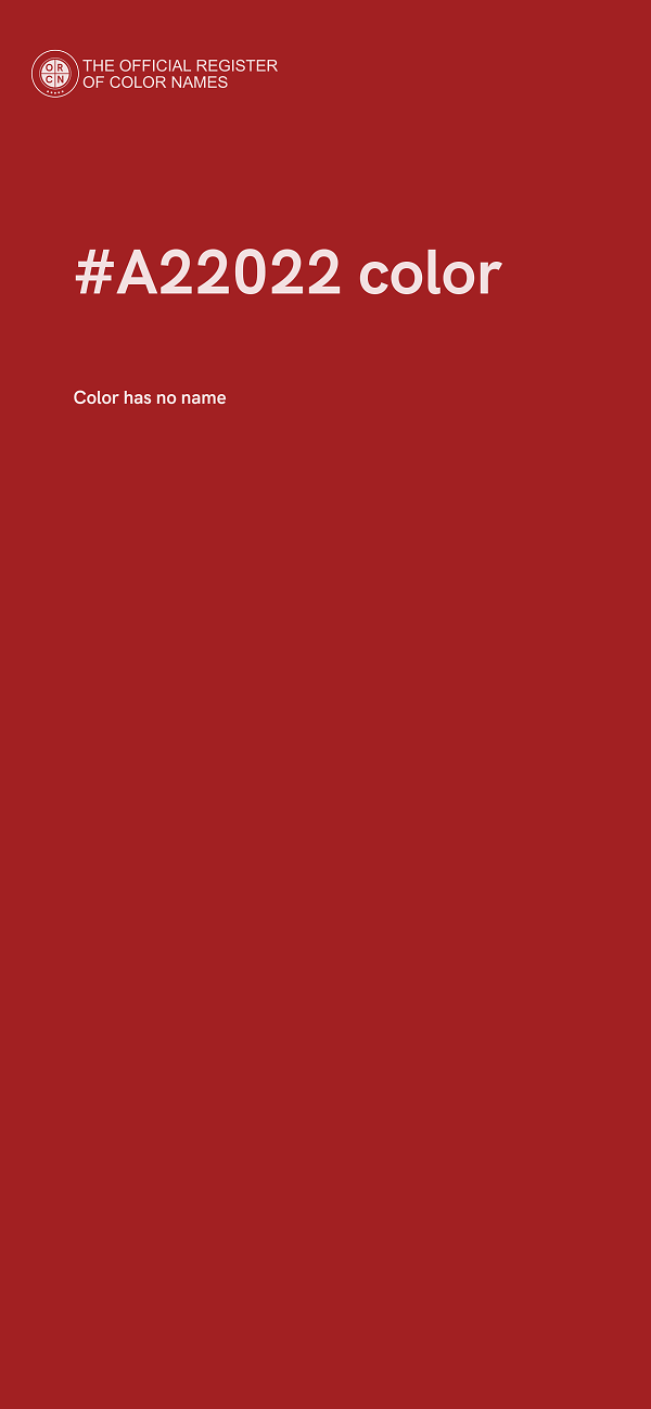 #A22022 color image