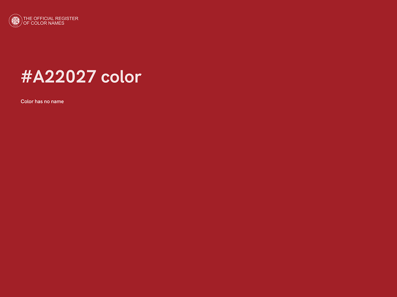 #A22027 color image