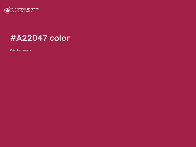 #A22047 color image