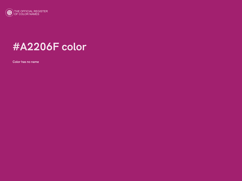 #A2206F color image