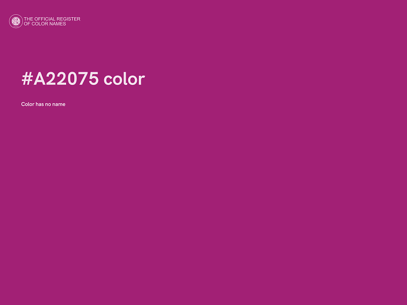#A22075 color image