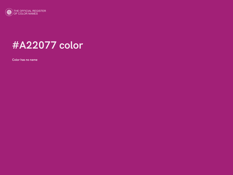 #A22077 color image