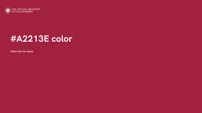 #A2213E color image
