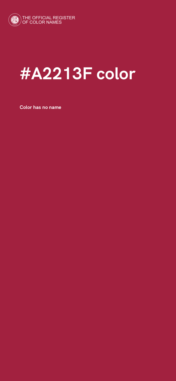 #A2213F color image