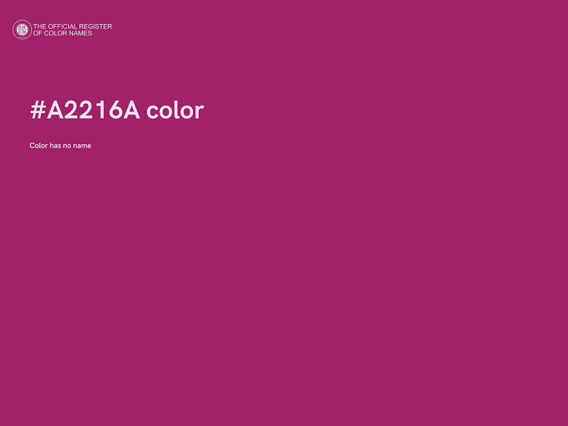 #A2216A color image