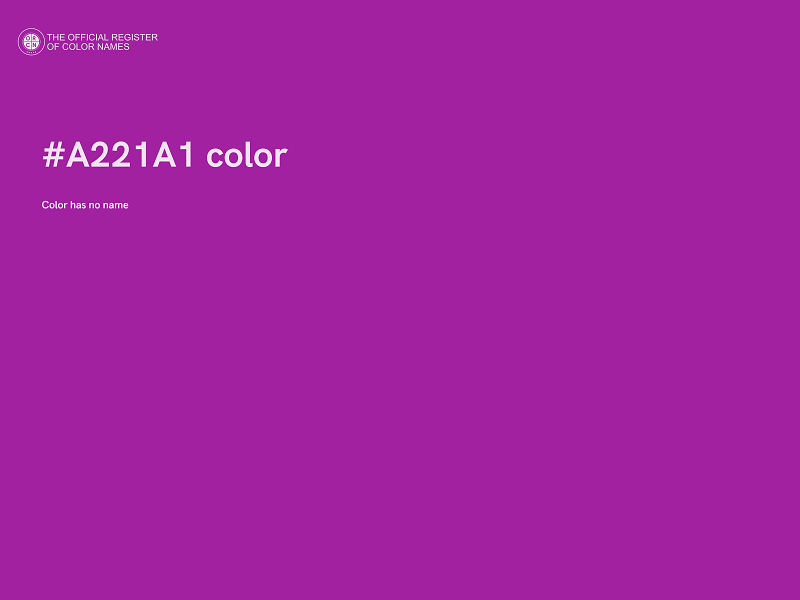 #A221A1 color image