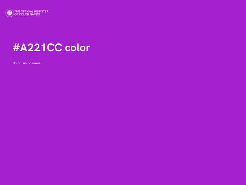 #A221CC color image