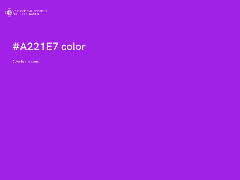 #A221E7 color image