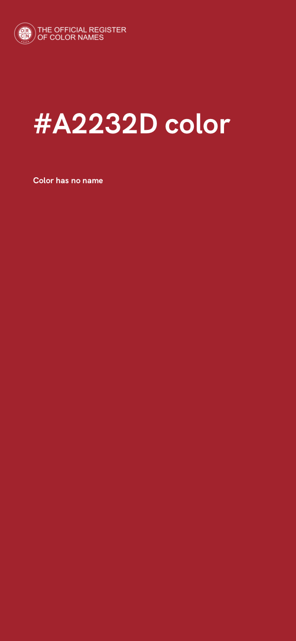 #A2232D color image
