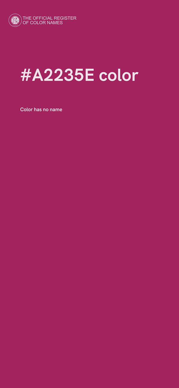 #A2235E color image