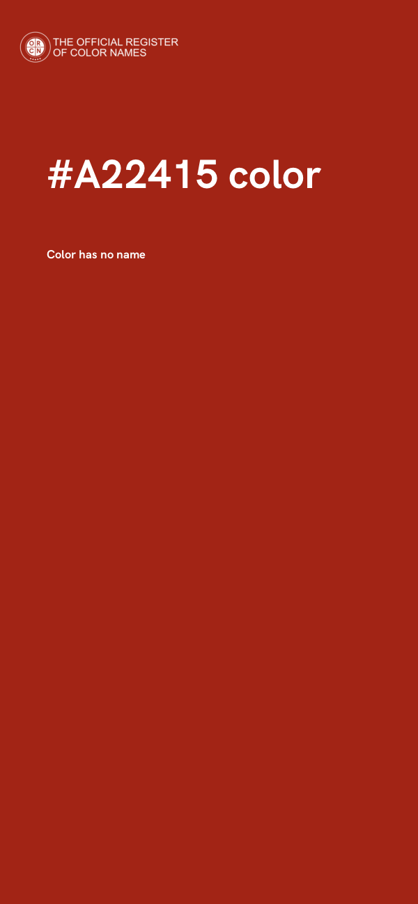 #A22415 color image