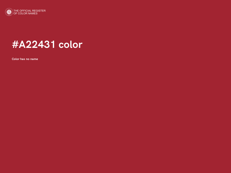 #A22431 color image