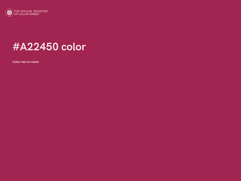 #A22450 color image