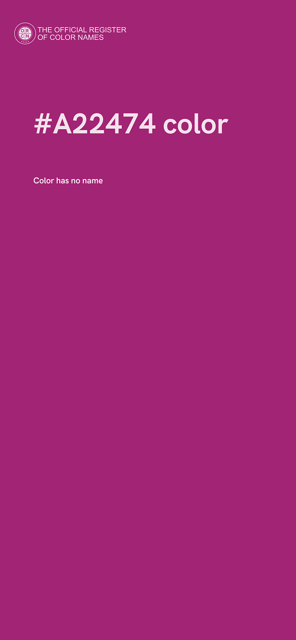 #A22474 color image