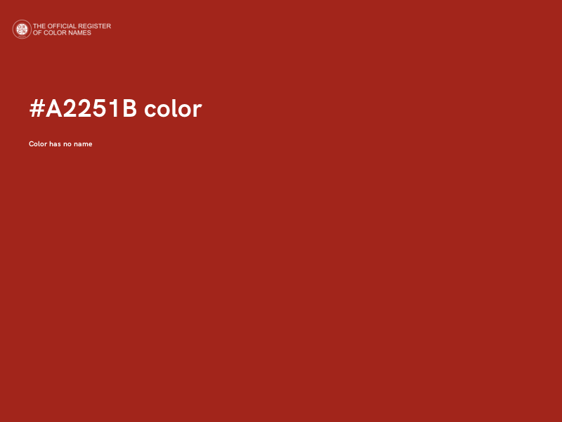 #A2251B color image