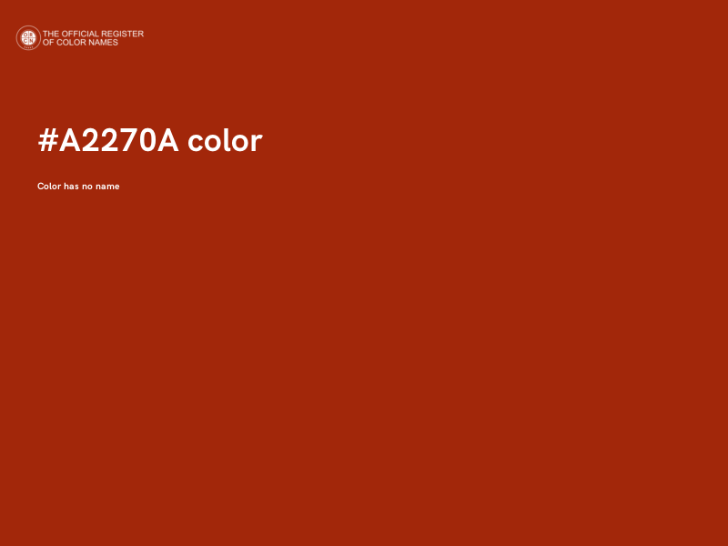 #A2270A color image