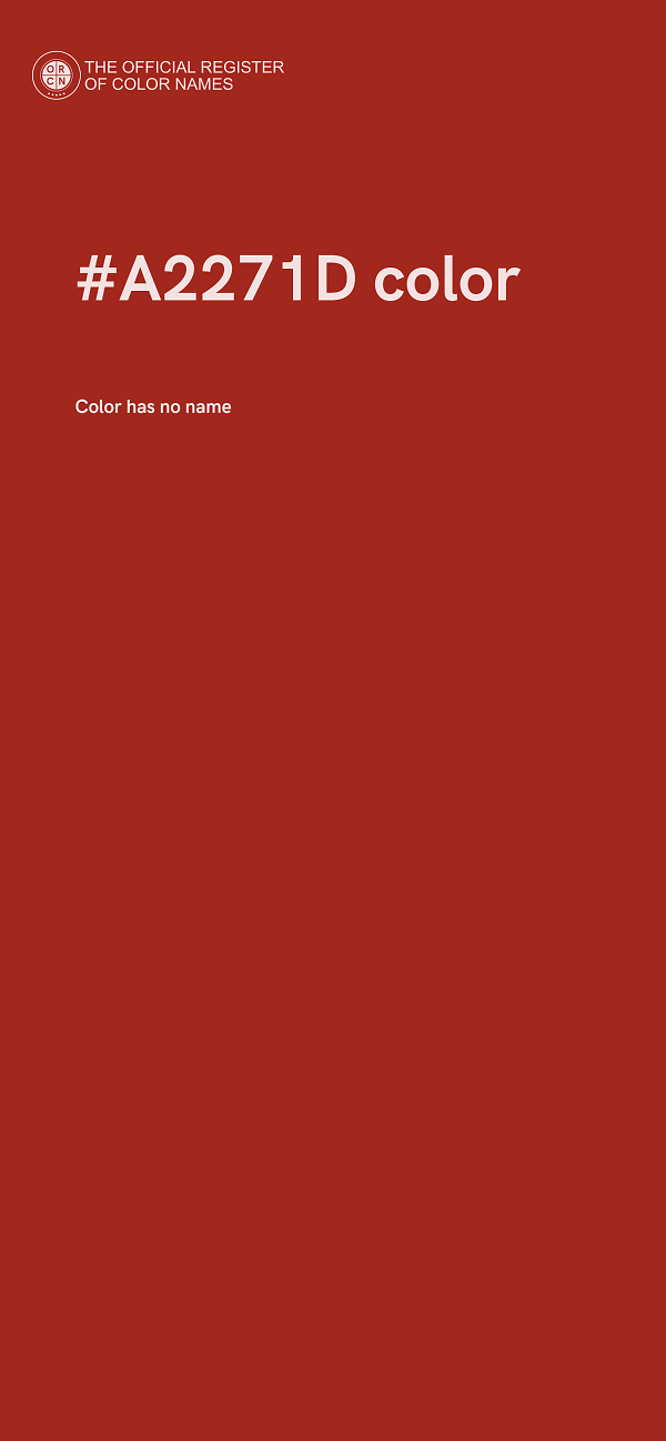 #A2271D color image