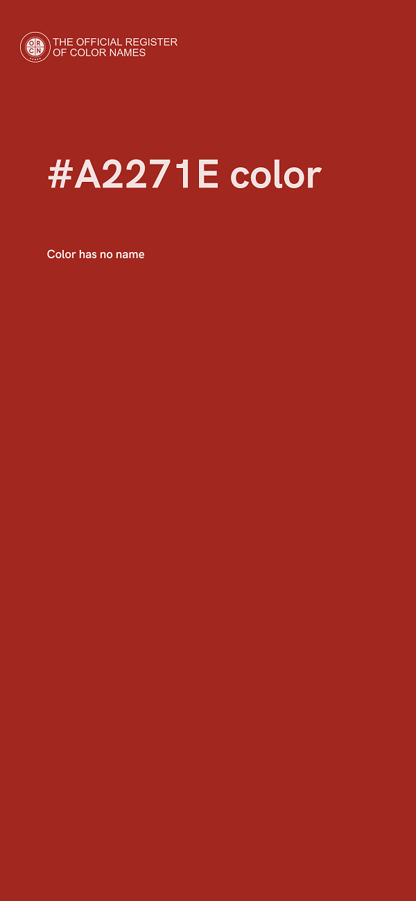 #A2271E color image