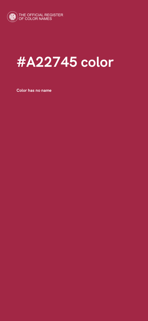 #A22745 color image