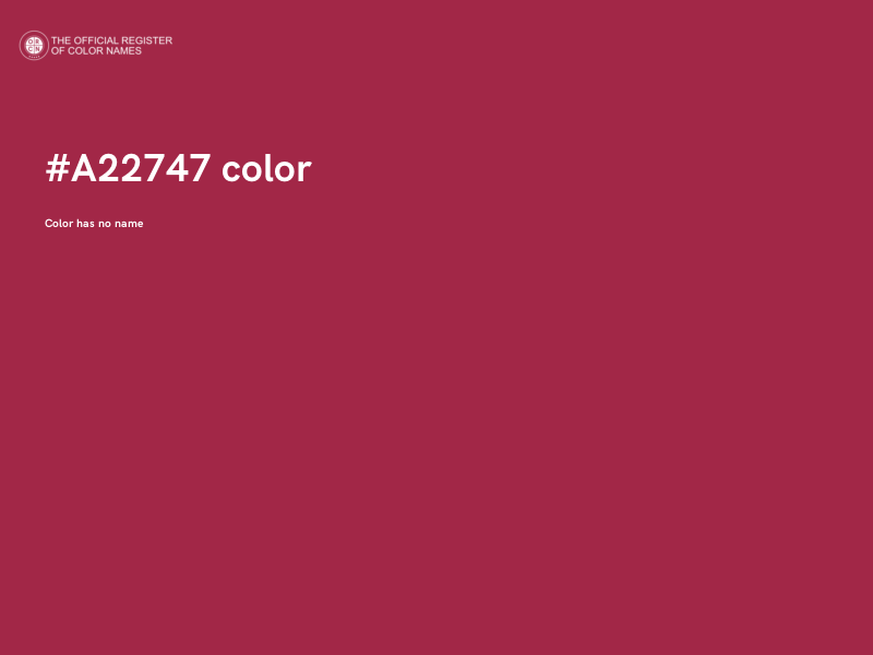 #A22747 color image