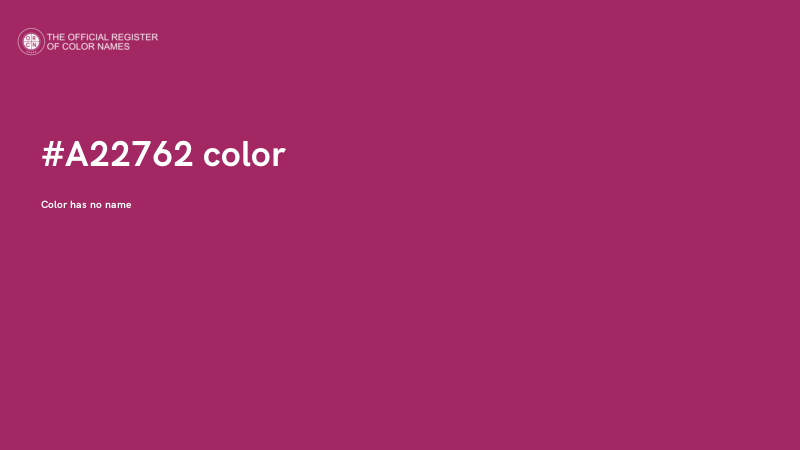 #A22762 color image