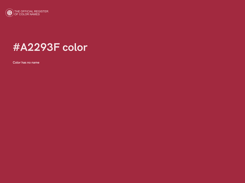 #A2293F color image