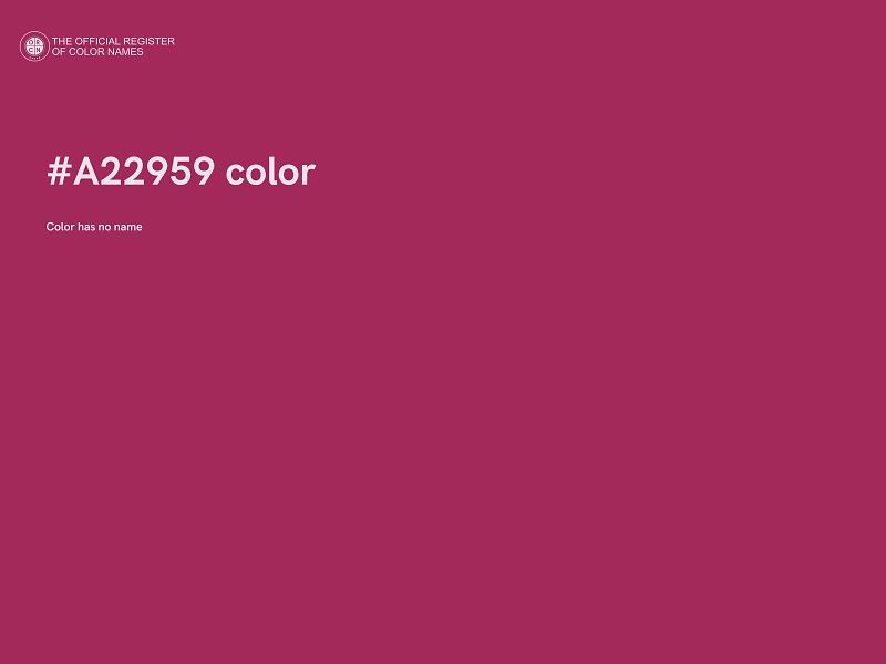 #A22959 color image