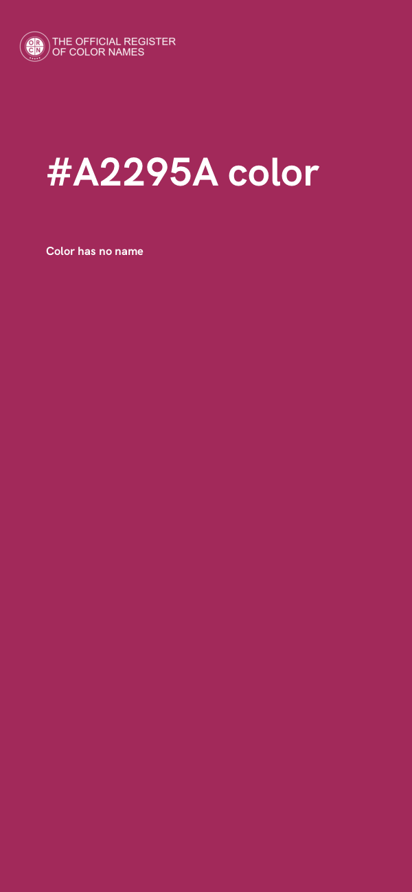 #A2295A color image