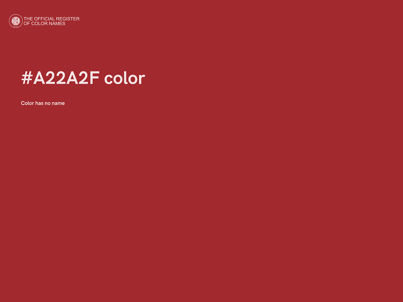 #A22A2F color image