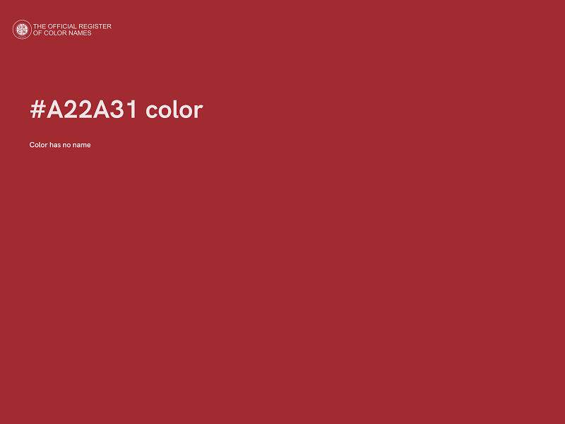 #A22A31 color image