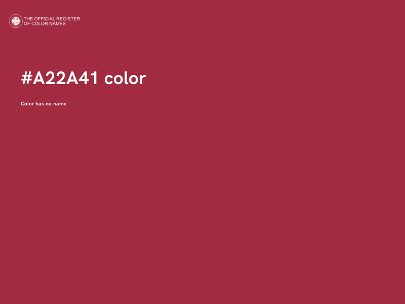 #A22A41 color image