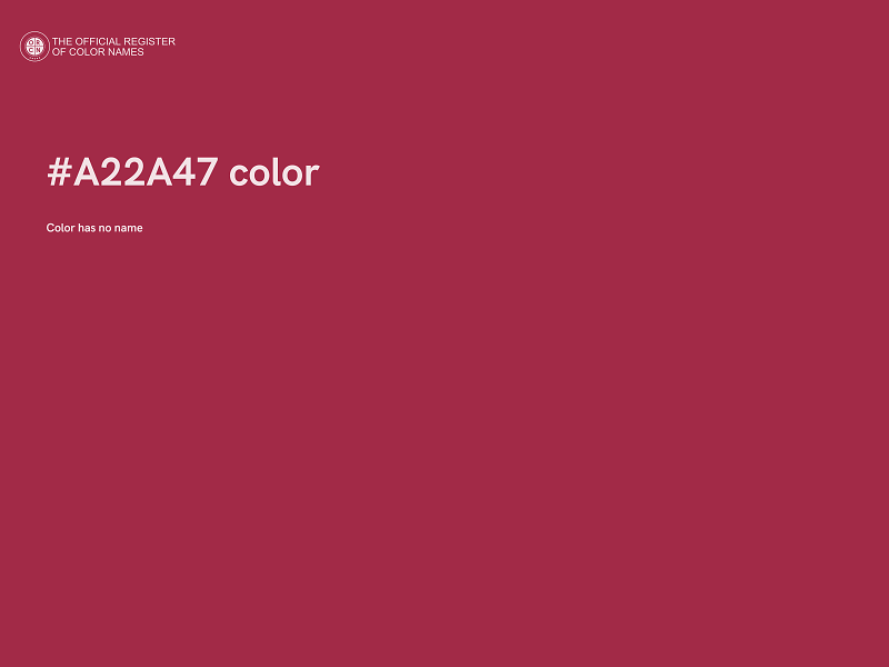 #A22A47 color image