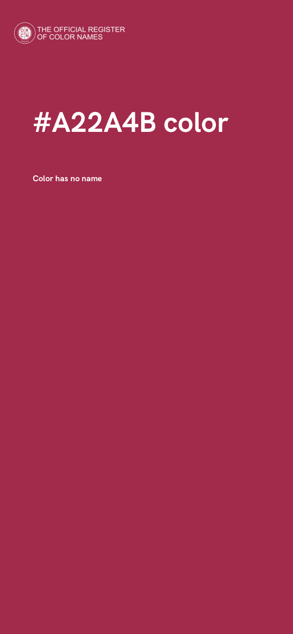 #A22A4B color image
