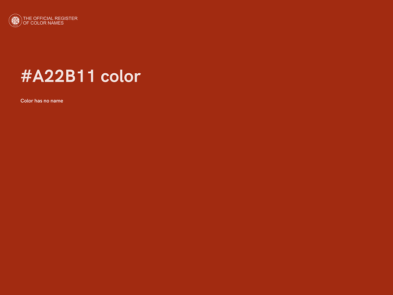 #A22B11 color image