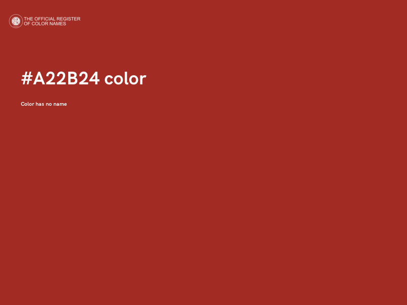 #A22B24 color image