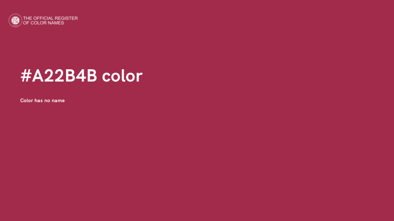 #A22B4B color image