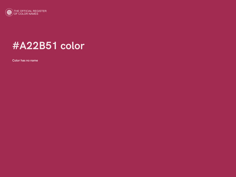 #A22B51 color image