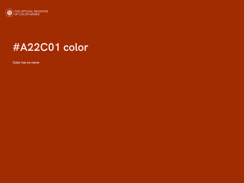 #A22C01 color image