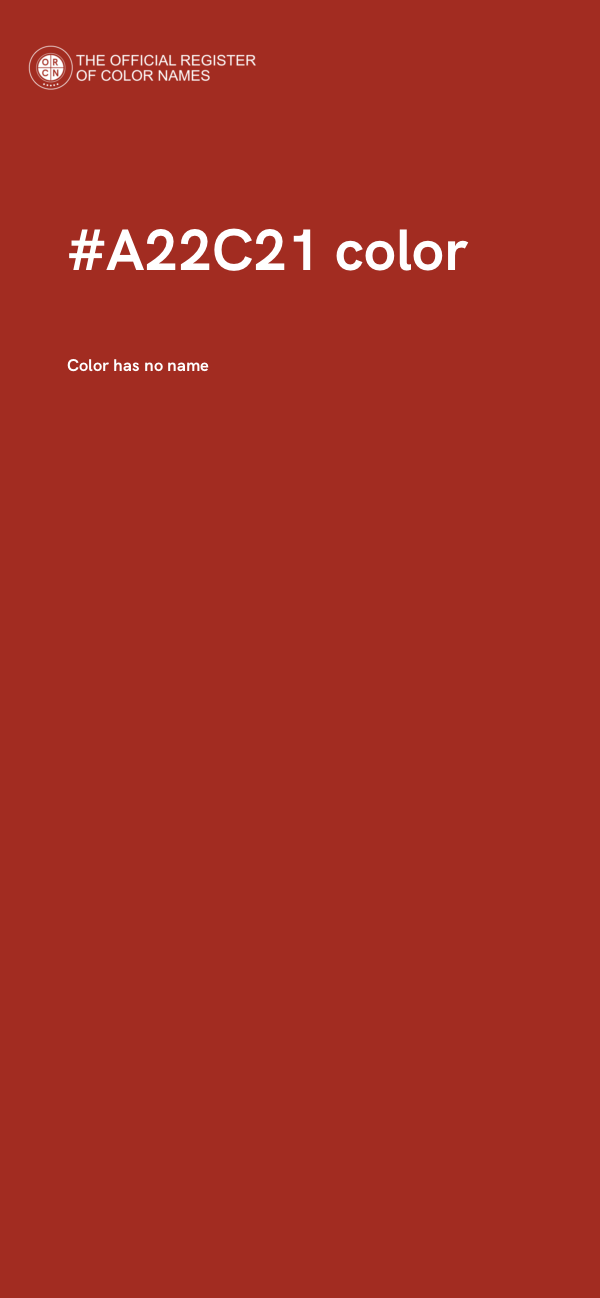 #A22C21 color image