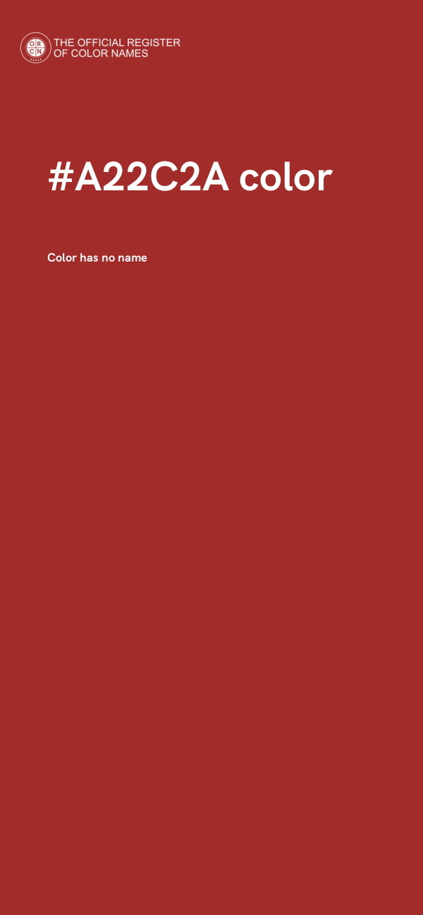 #A22C2A color image