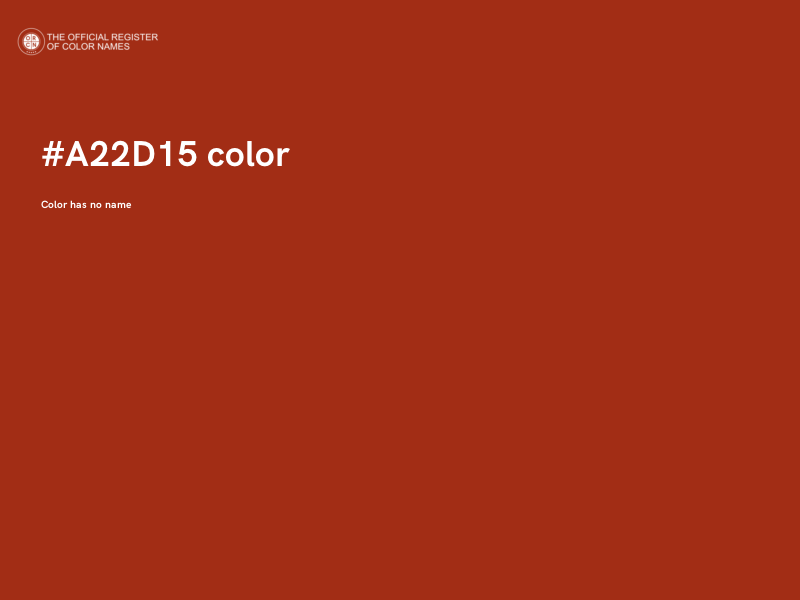 #A22D15 color image