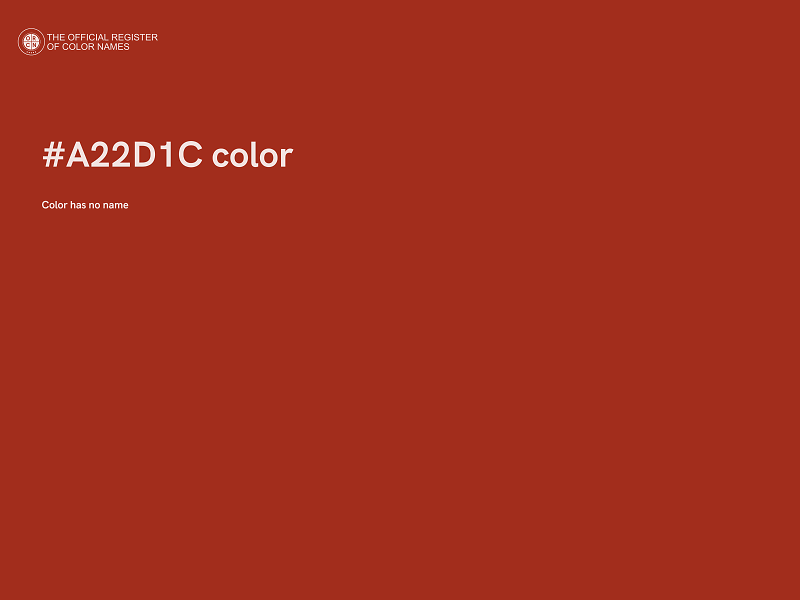 #A22D1C color image