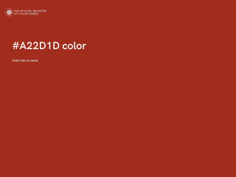 #A22D1D color image