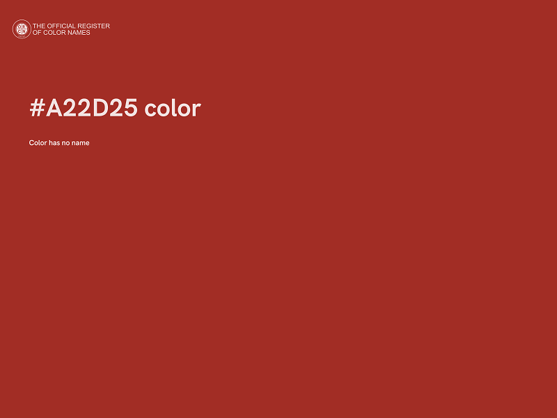 #A22D25 color image