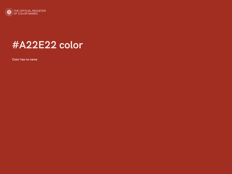 #A22E22 color image